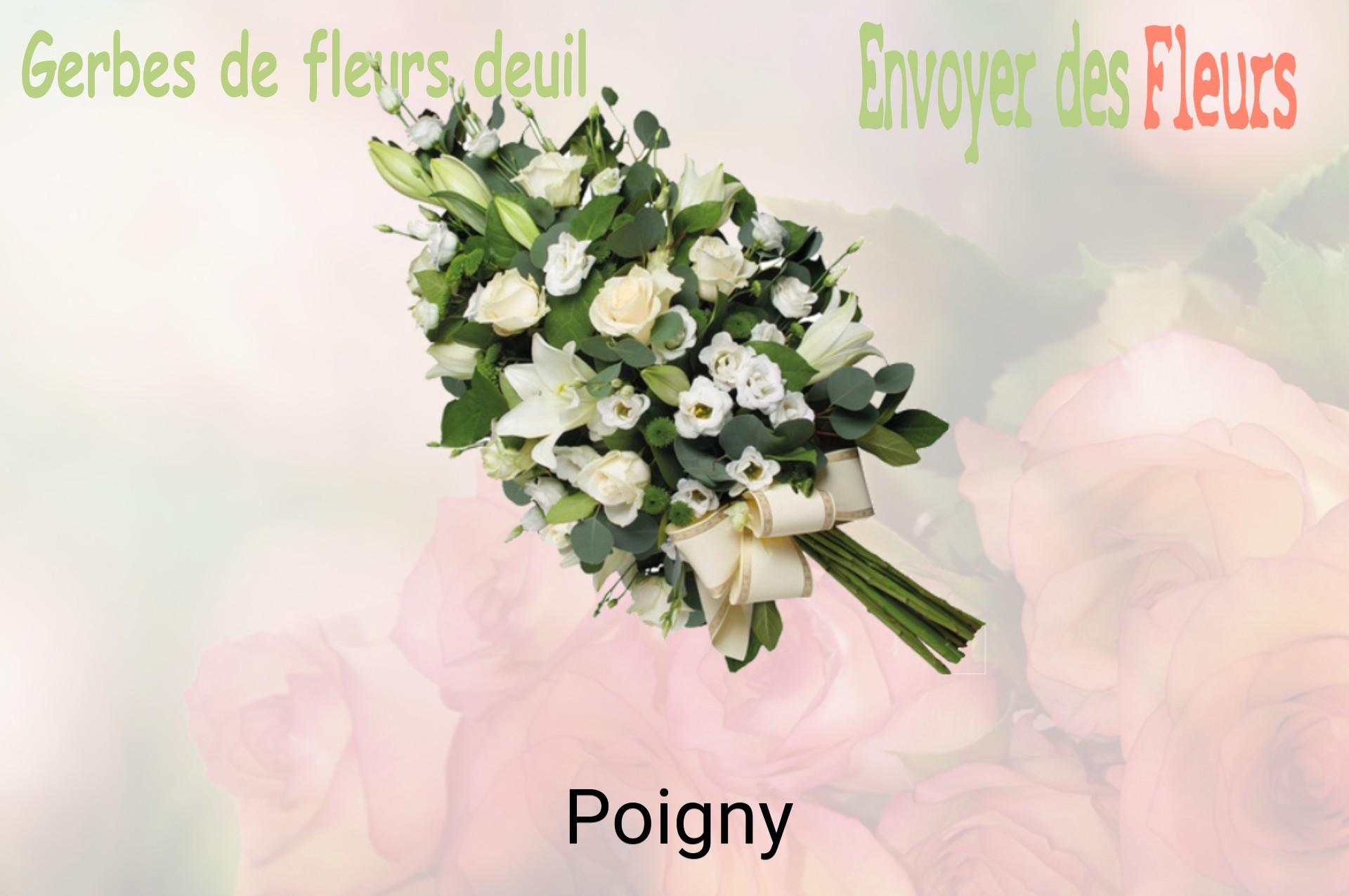 Gerbe de fleurs de deuil livrée à Poigny